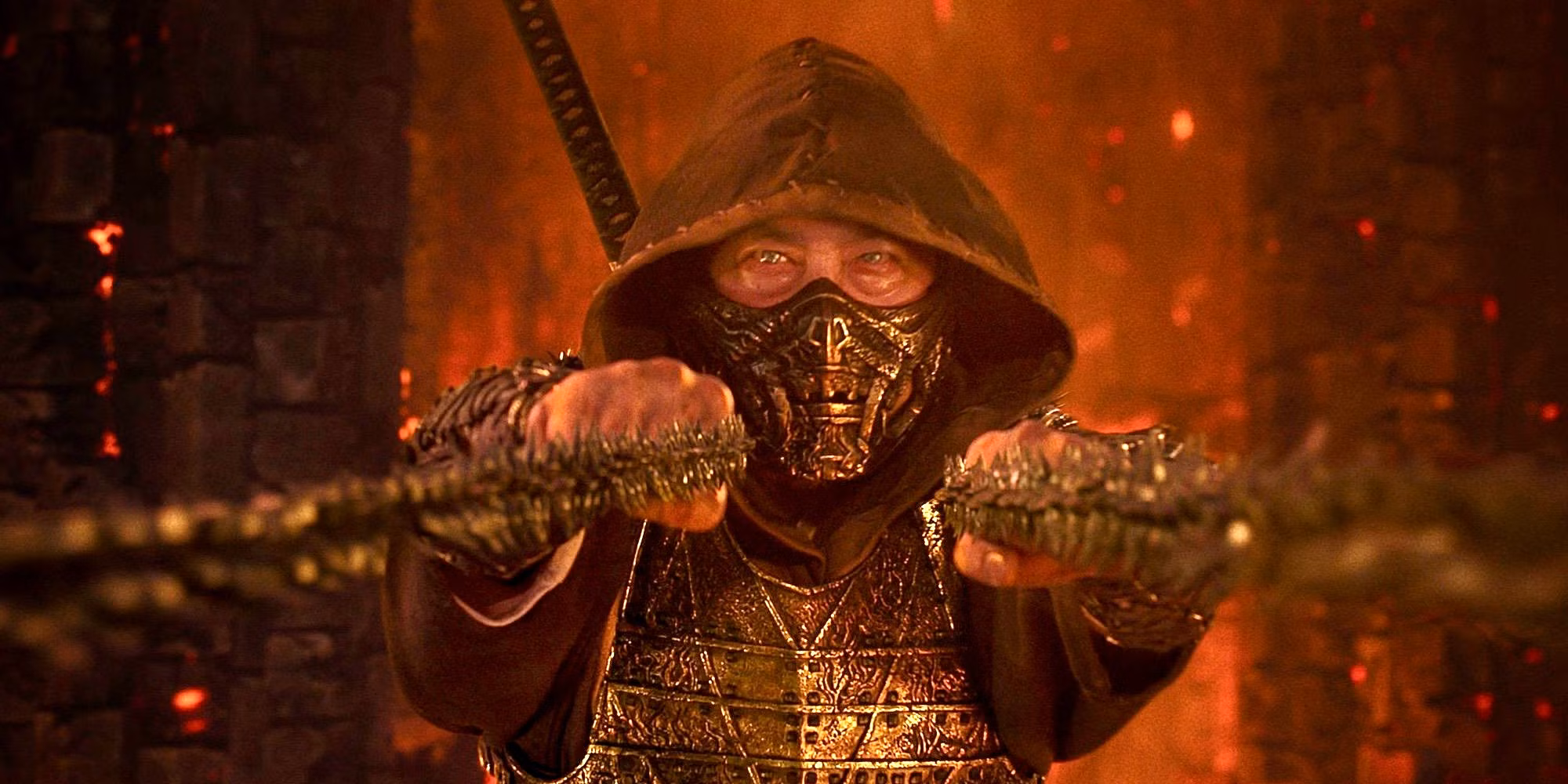 Scorpion attacks someone in MK2.