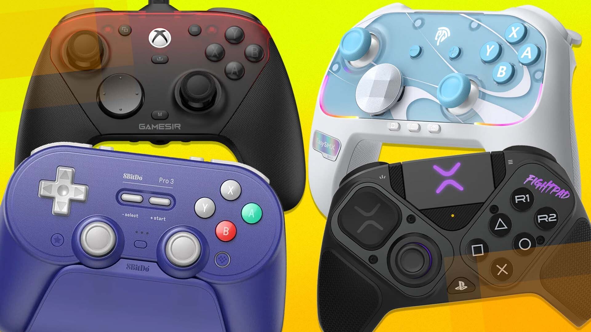 Controllers appear in front of yellow.