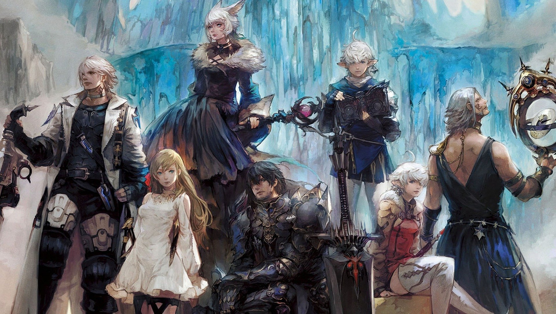 Final Fantasy XIV art shows its cast.