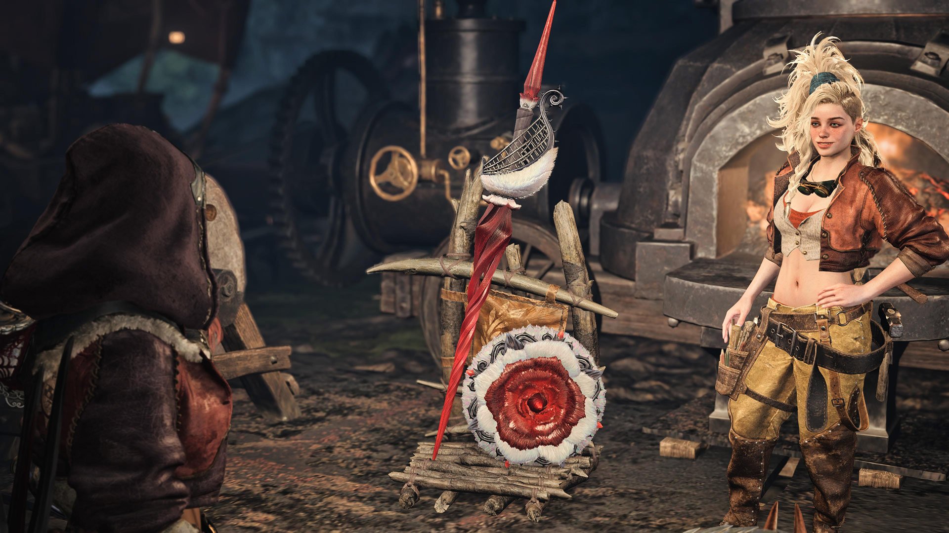 Gemma shows the Hunter a Rarity 8 Lala Barina Sword and Shield.