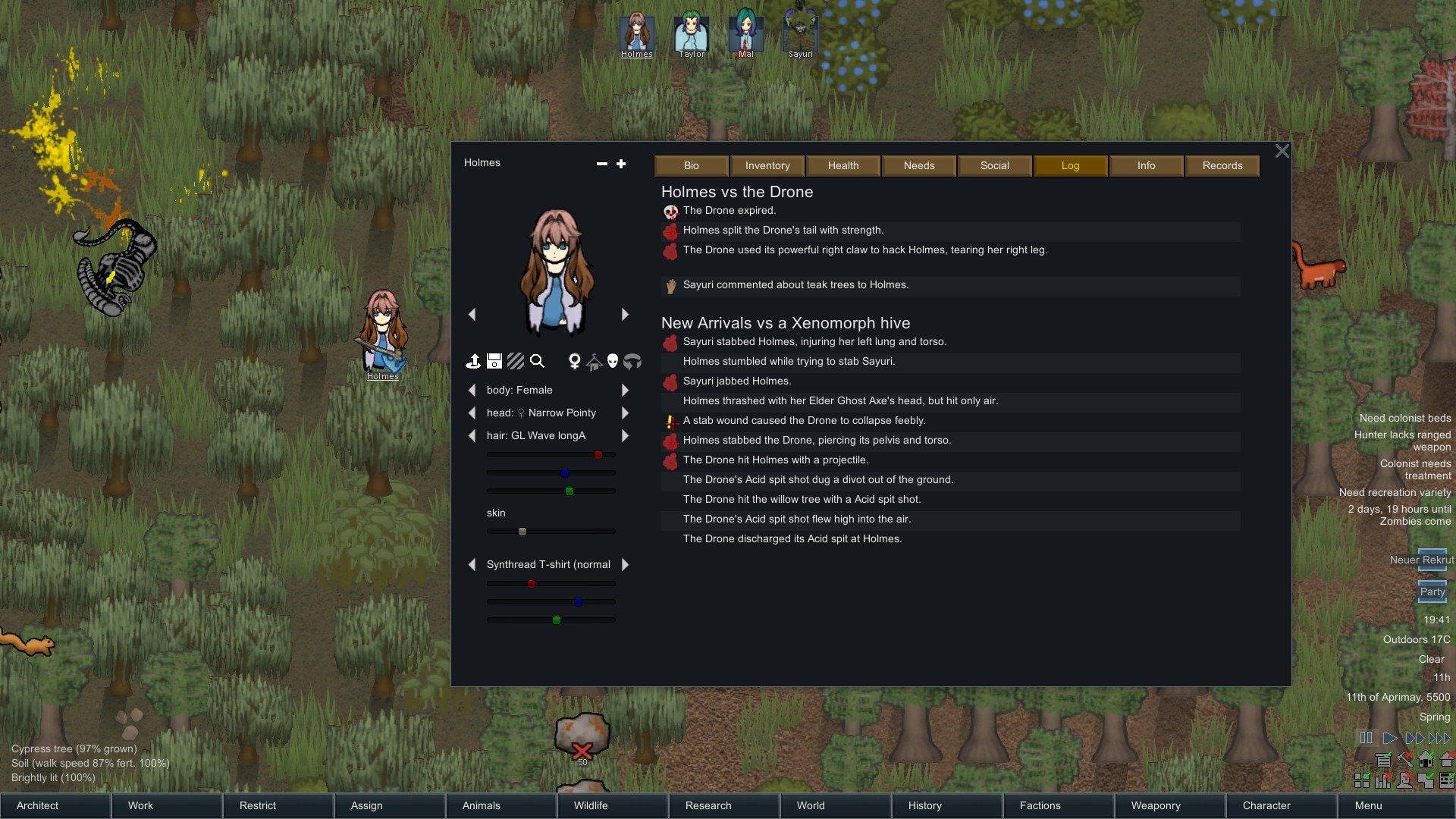 A character made with Character Editor in RimWorld.