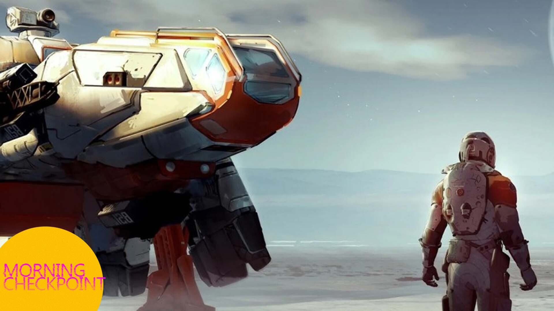 Starfield concept art shows the Morning Checkpoints logo.
